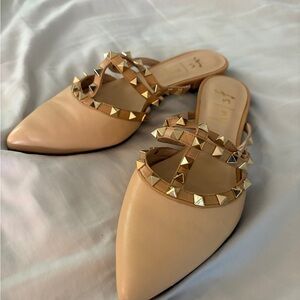 French Sole Blush Studded Mules